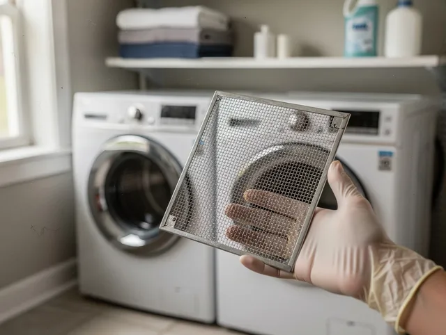 Security-Widefield Dryer Vent Cleaning specialist performing detailed lint trap cleaning service in Security-Widefield